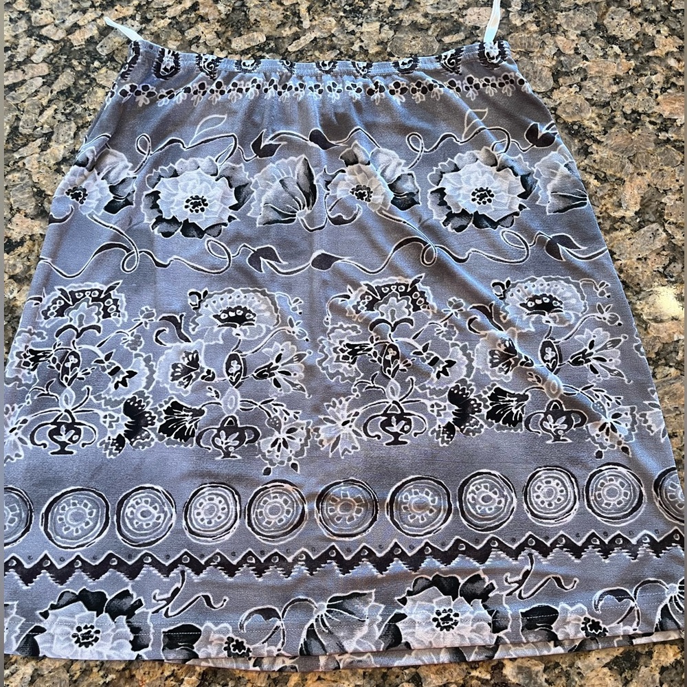 Made in USA floral elastic waist skirt